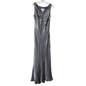 DAVID BRIDAL Y2K Womens Maxi Dress Size 14 Embellished‎ Green Fairy Core
